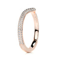 Load image into Gallery viewer, Elegant Curved 0.75 TCW Round Lab-Grown Diamond Wedding Band 12
