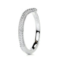 Load image into Gallery viewer, Elegant Curved 0.75 TCW Round Lab-Grown Diamond Wedding Band 8
