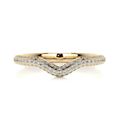 0.75 CT Round Curved CVD EF/VVS Diamond Wedding Band 16