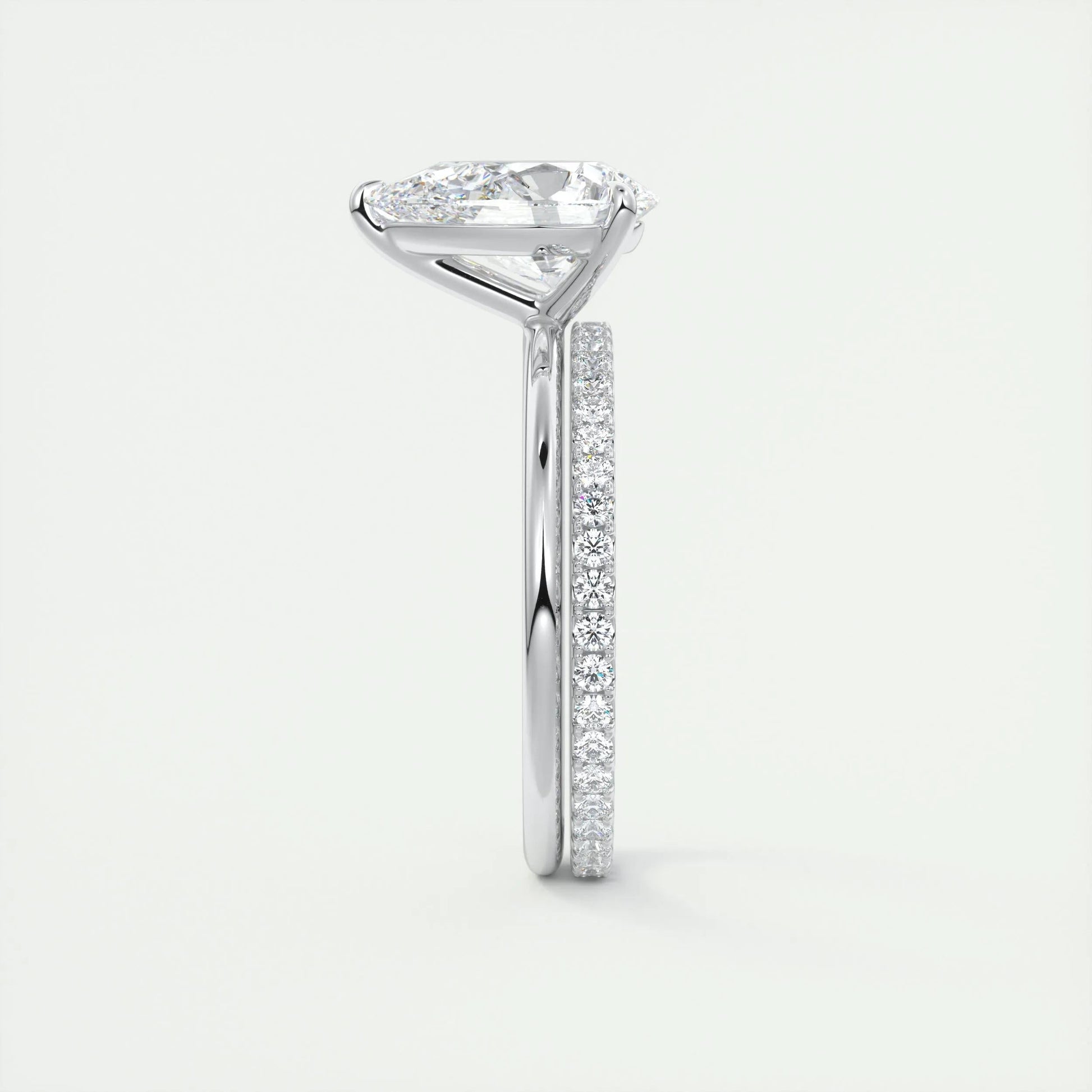 2.0 CT Pear-Shaped Lab Grown Diamond Solitaire Engagement Ring 5