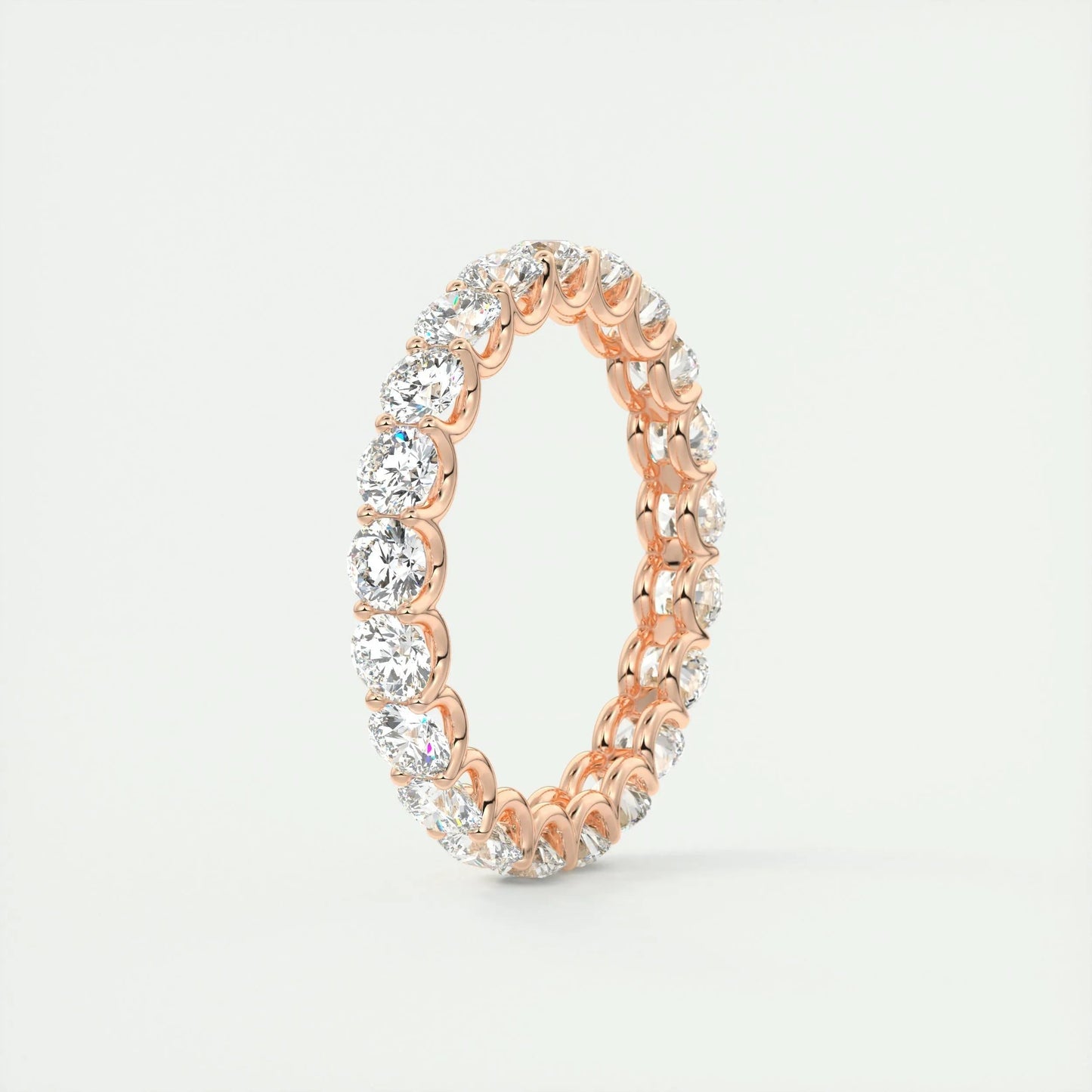 2.1 CT Round Full Eternity CVD EF/VVS Diamond Wedding Band 14