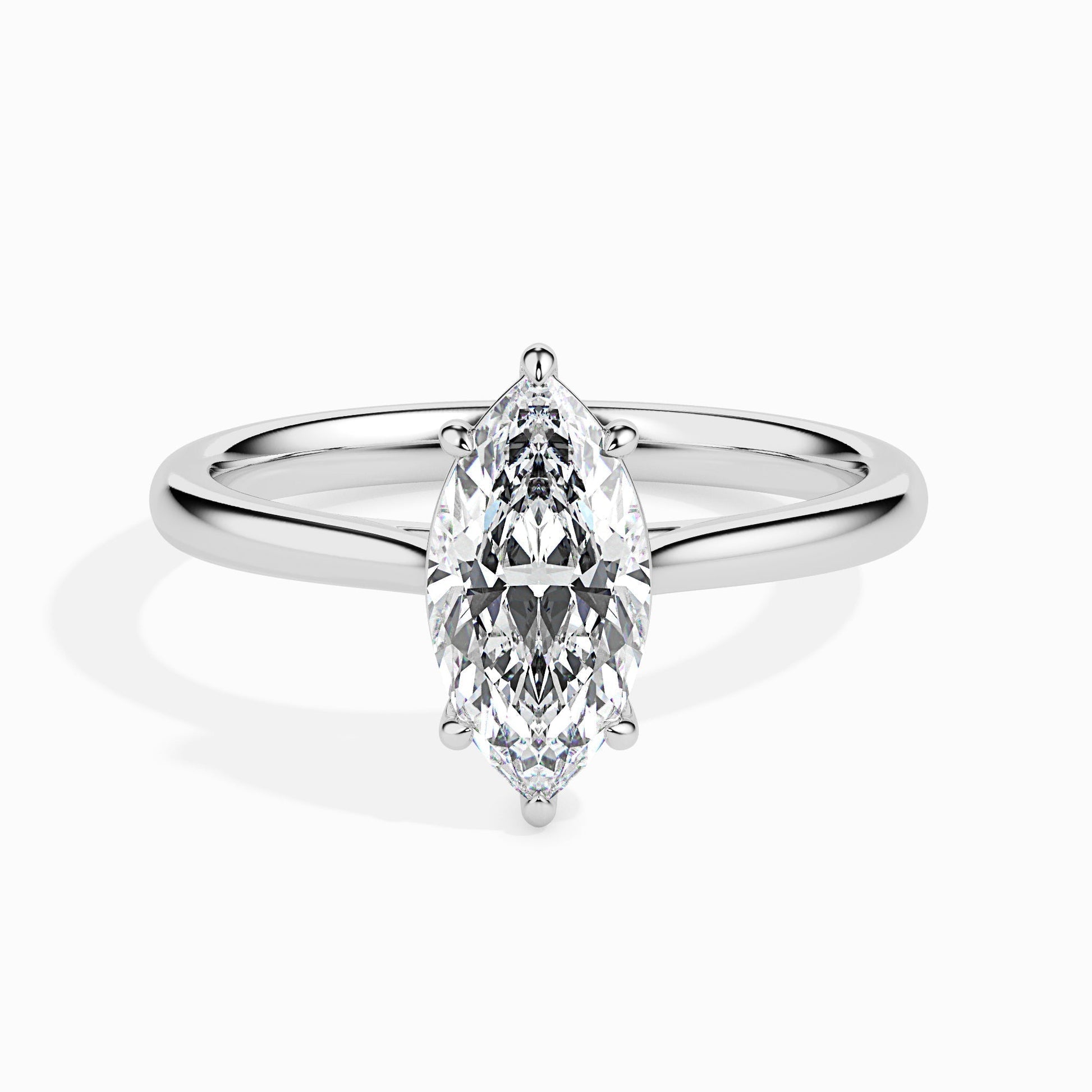 1.0 CT Marquise Lab-Grown Diamond Solitaire Ring in Elegant Gold Setting 5