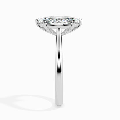 1.0 CT Marquise Lab-Grown Diamond Solitaire Ring in Elegant Gold Setting 6