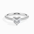 Load image into Gallery viewer, 1ct Heart F- VS Diamond Pave Engagement Ring
