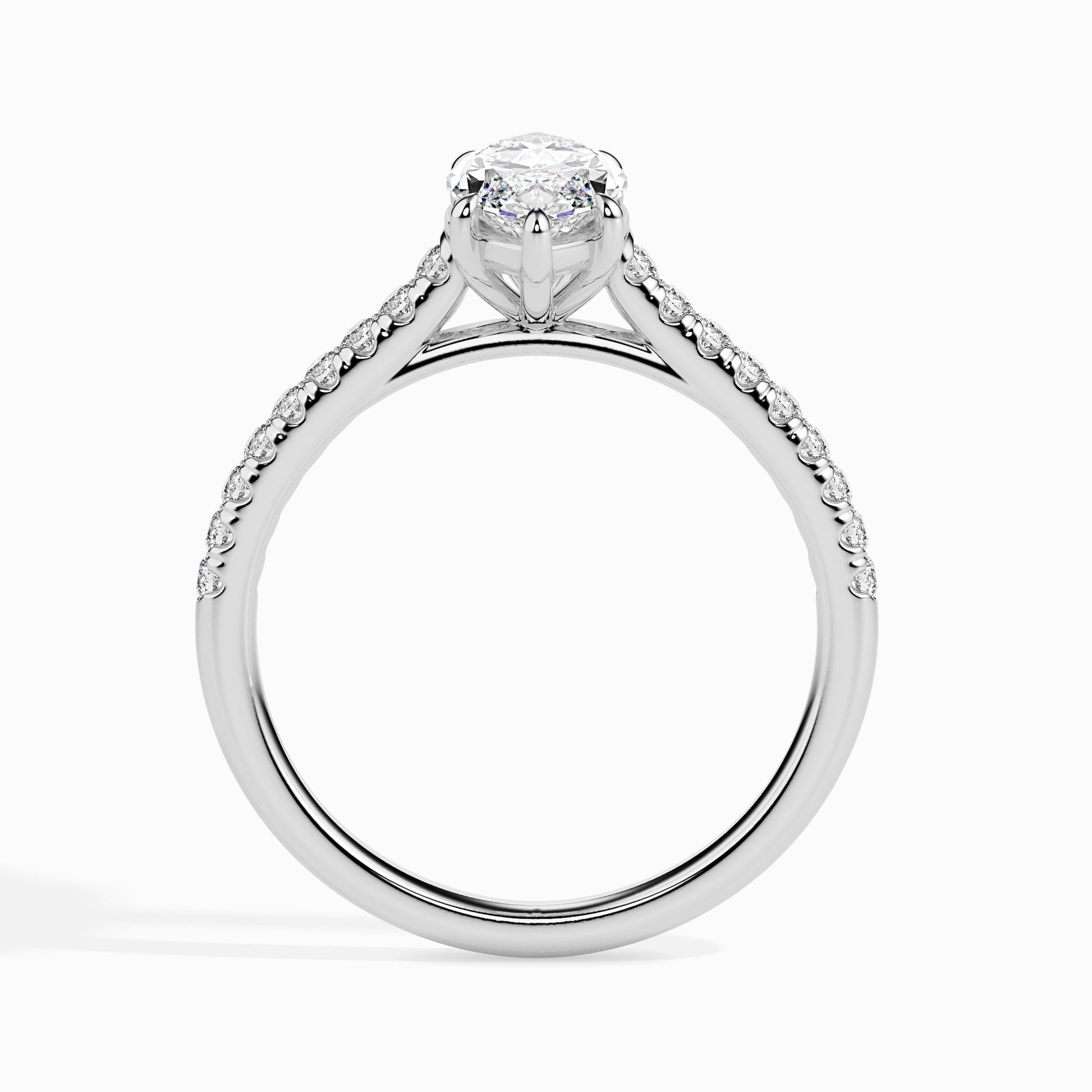 Elegant 1 CT Marquise Lab-Grown Diamond Pave Engagement Ring 11