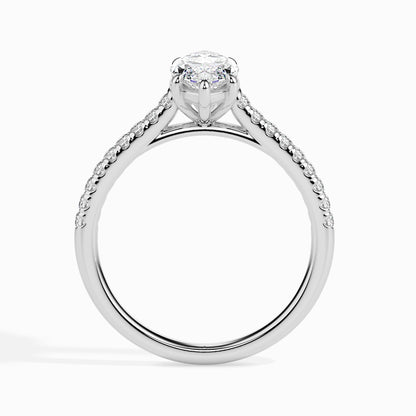 Elegant 1 CT Marquise Lab-Grown Diamond Pave Engagement Ring 11