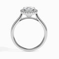 Load image into Gallery viewer, 1ct Pear F- VS Diamond Halo Engagement Ring
