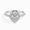 Load image into Gallery viewer, 1ct Heart F- VS Diamond Halo & Pave Engagement Ring
