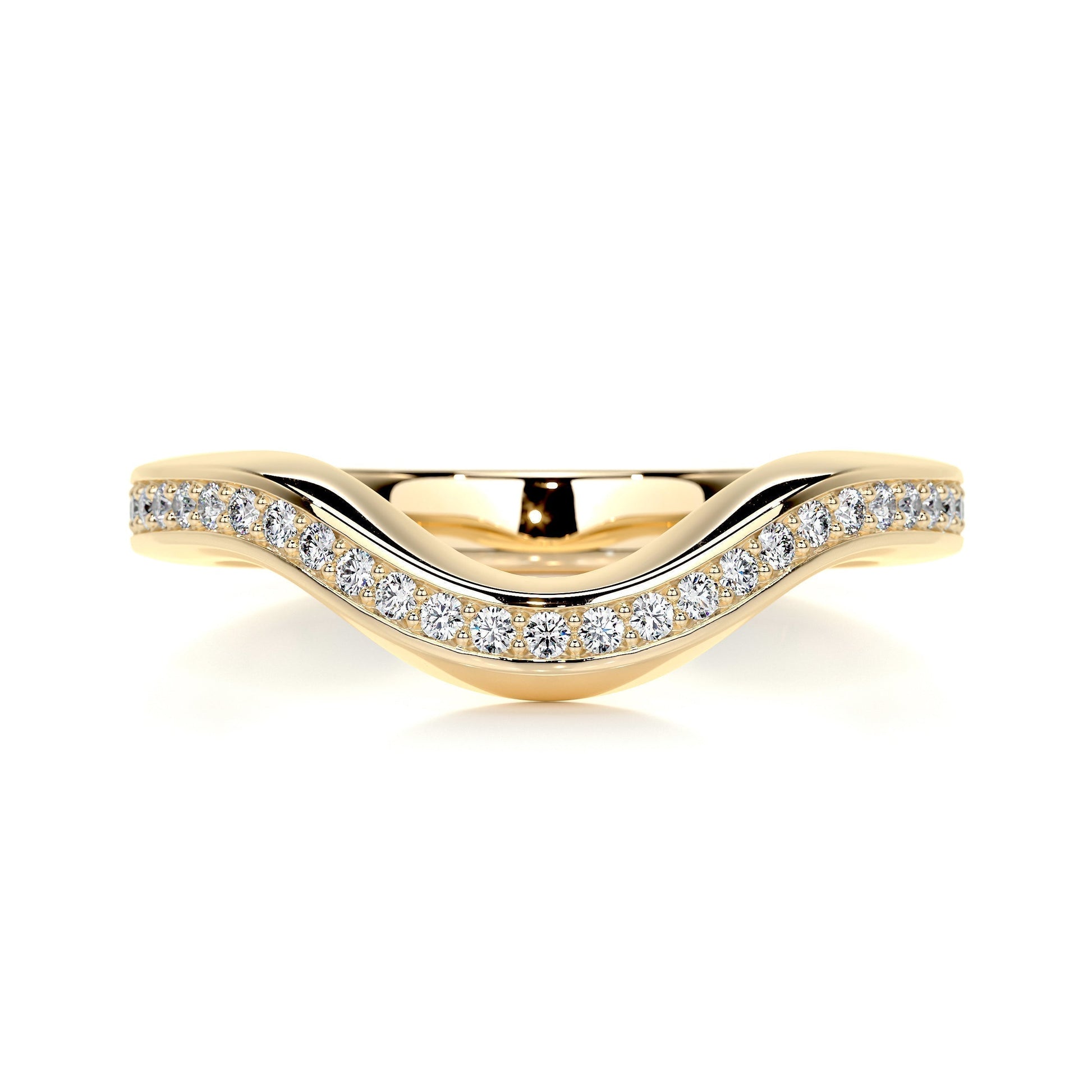 0.3 CT Round Curved CVD EF/VVS Diamond Wedding Band 6