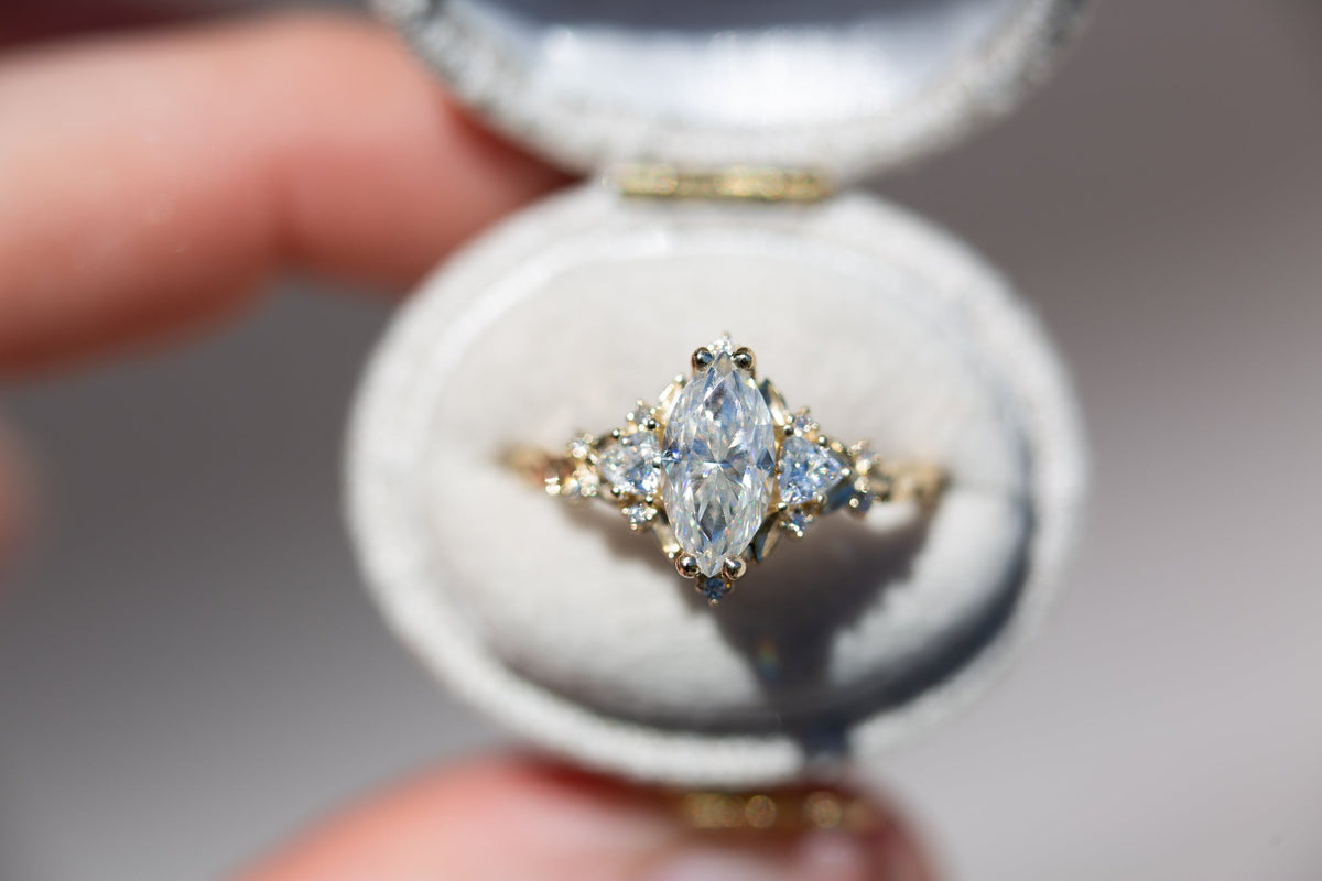Solitaire Cathedral- 1.8 CT Cushion Lab Grown Diamond Wedding Band