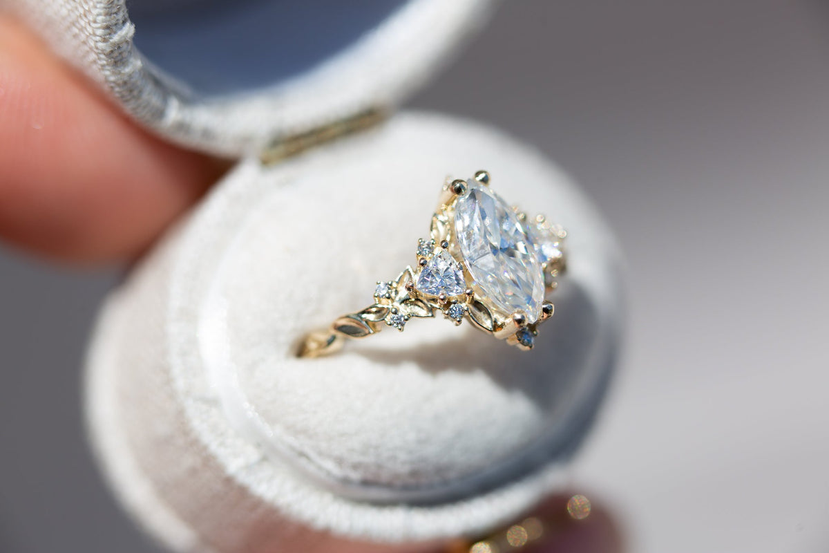 Solitaire Cathedral- 1.8 CT Cushion Lab Grown Diamond Wedding Band