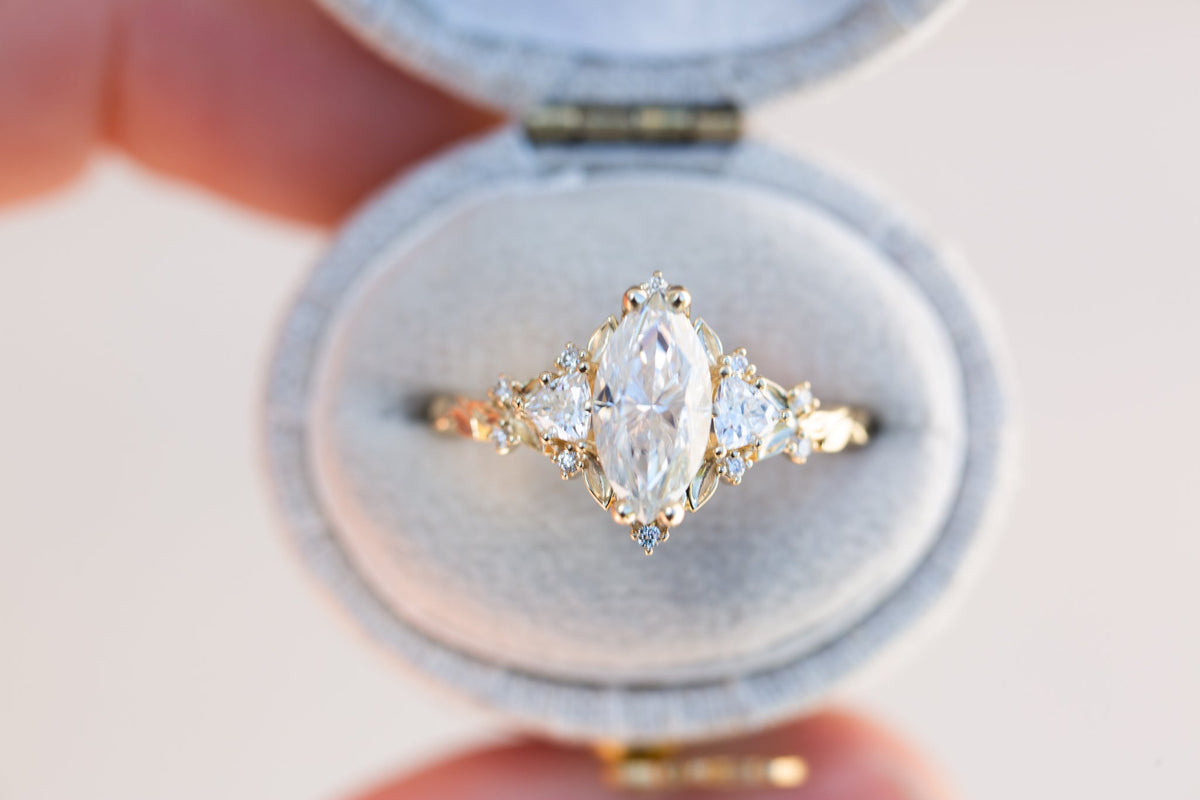 Solitaire Cathedral- 1.8 CT Cushion Lab Grown Diamond Wedding Band
