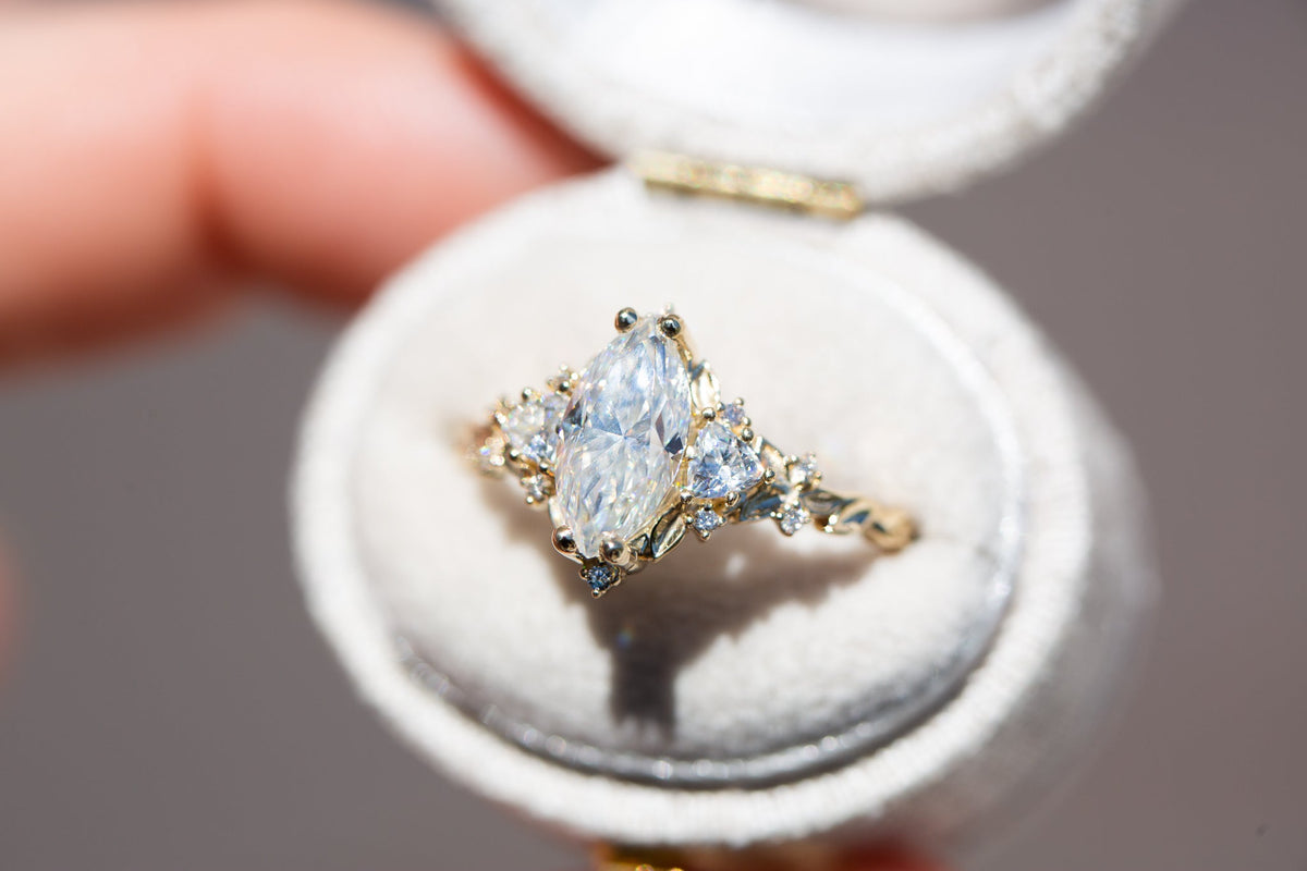 Solitaire Cathedral- 1.8 CT Cushion Lab Grown Diamond Wedding Band
