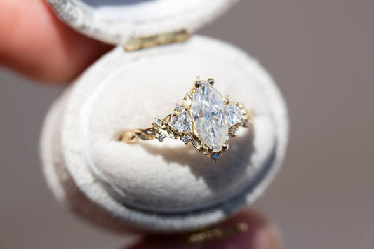Solitaire Cathedral- 1.8 CT Cushion Lab Grown Diamond Wedding Band