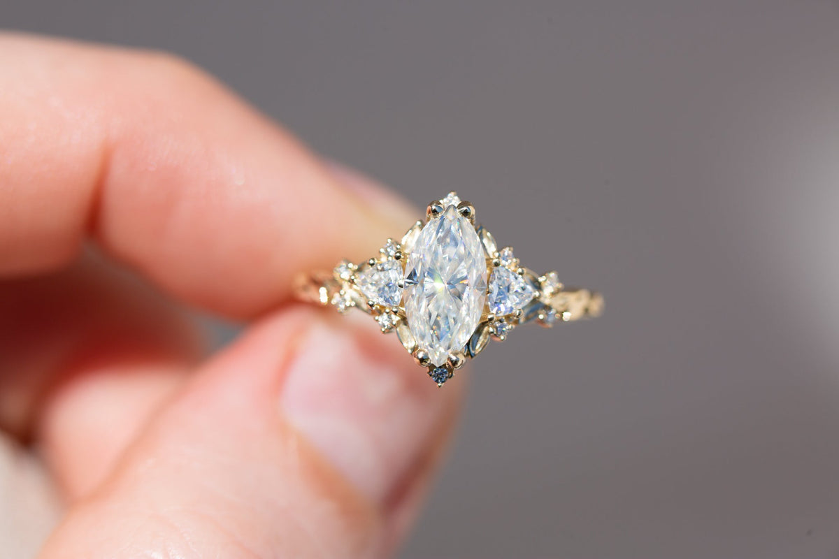 Solitaire Cathedral- 1.8 CT Cushion Lab Grown Diamond Wedding Band