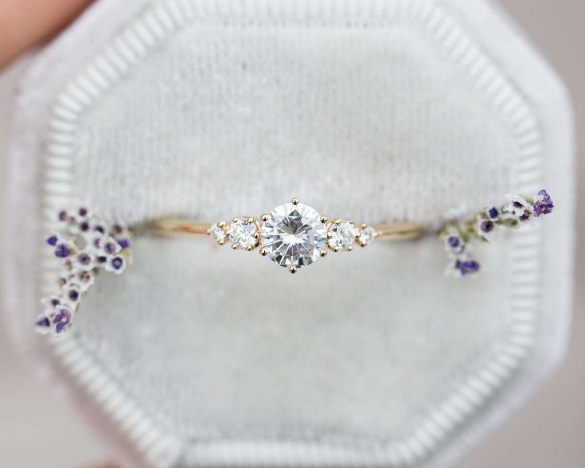 Solitaire Cathedral- 1.8 CT Cushion Lab Grown Diamond Wedding Band
