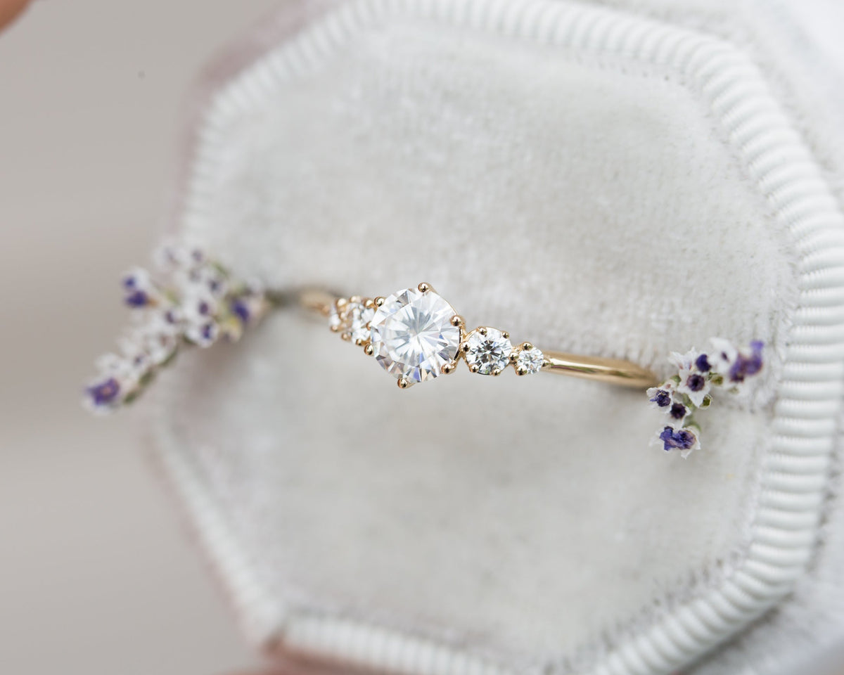 Solitaire Cathedral- 1.8 CT Cushion Lab Grown Diamond Wedding Band