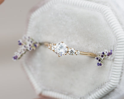 Solitaire Cathedral- 1.8 CT Cushion Lab Grown Diamond Wedding Band