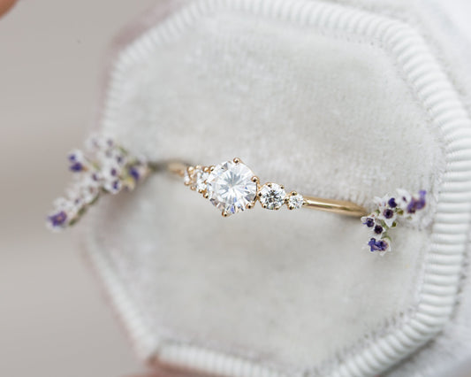 Solitaire Cathedral- 1.8 CT Cushion Lab Grown Diamond Wedding Band