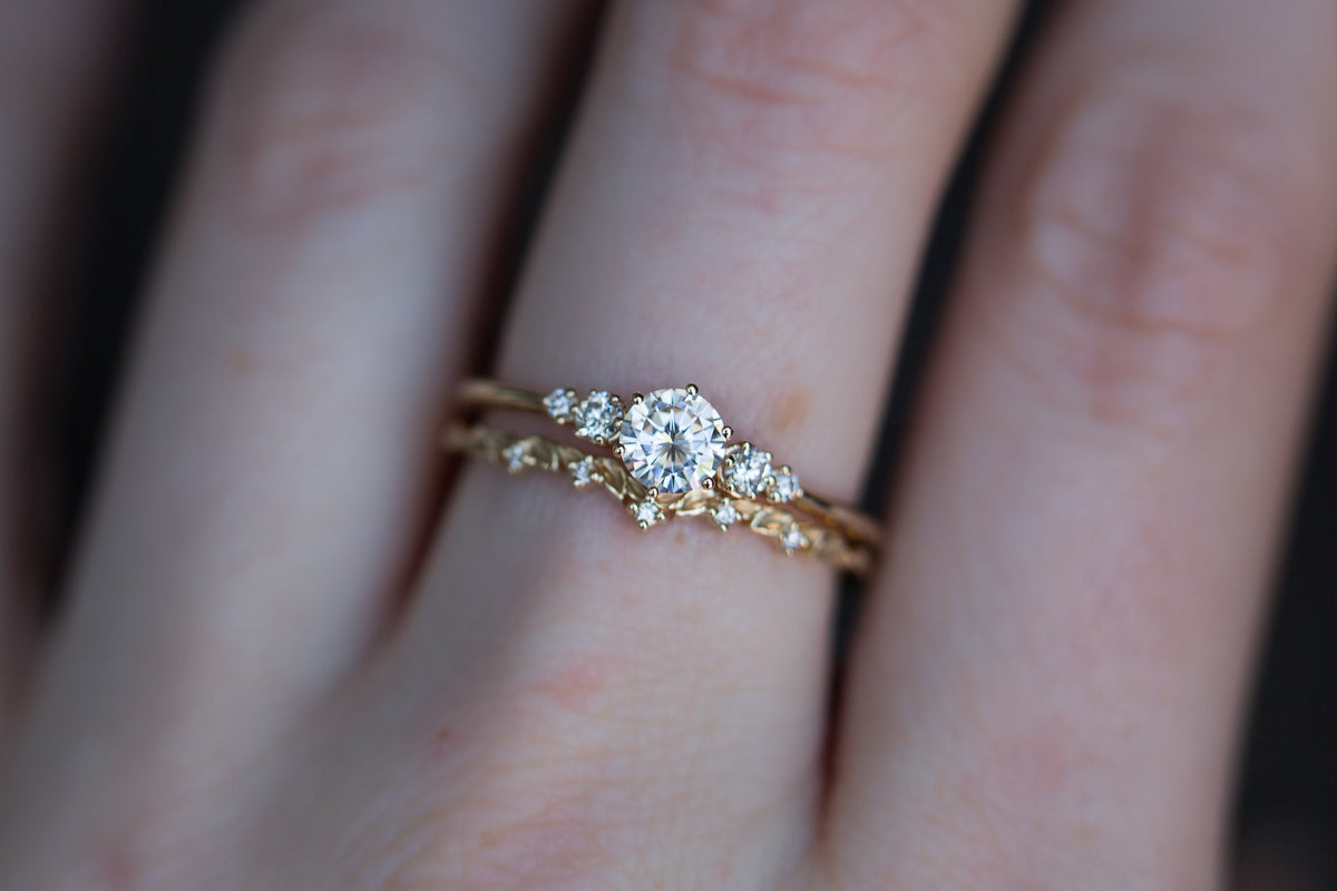 Solitaire Cathedral- 1.8 CT Cushion Lab Grown Diamond Wedding Band