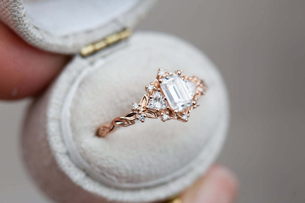 Solitaire Cathedral- 1.8 CT Cushion Lab Grown Diamond Wedding Band