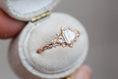 Solitaire Cathedral- 1.8 CT Cushion Lab Grown Diamond Wedding Band