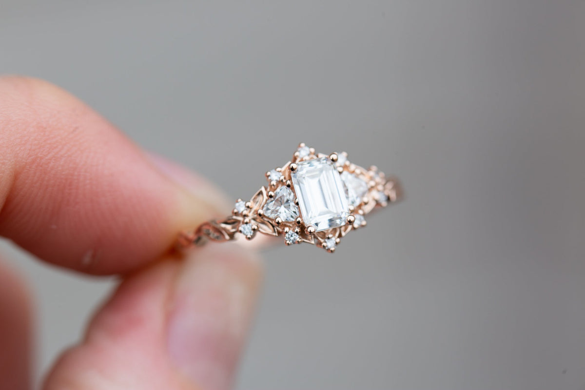 Solitaire Cathedral- 1.8 CT Cushion Lab Grown Diamond Wedding Band