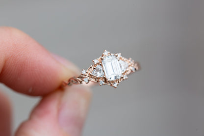 Solitaire Cathedral- 1.8 CT Cushion Lab Grown Diamond Wedding Band