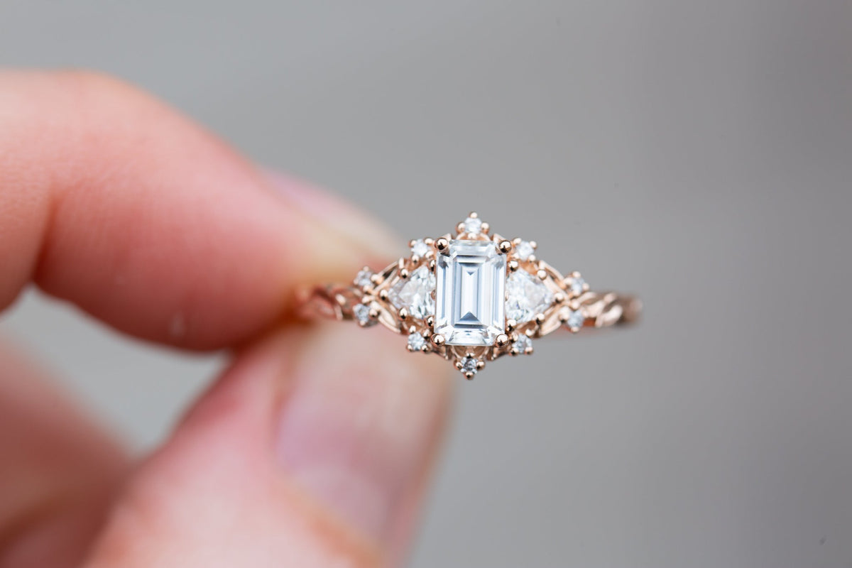 Solitaire Cathedral- 1.8 CT Cushion Lab Grown Diamond Wedding Band