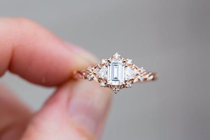 Solitaire Cathedral- 1.8 CT Cushion Lab Grown Diamond Wedding Band