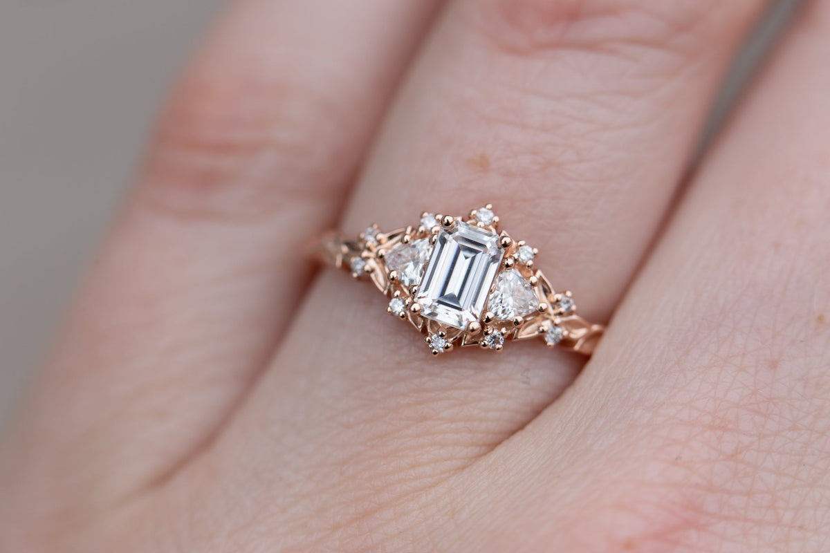 Solitaire Cathedral- 1.8 CT Cushion Lab Grown Diamond Wedding Band
