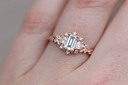 Solitaire Cathedral- 1.8 CT Cushion Lab Grown Diamond Wedding Band