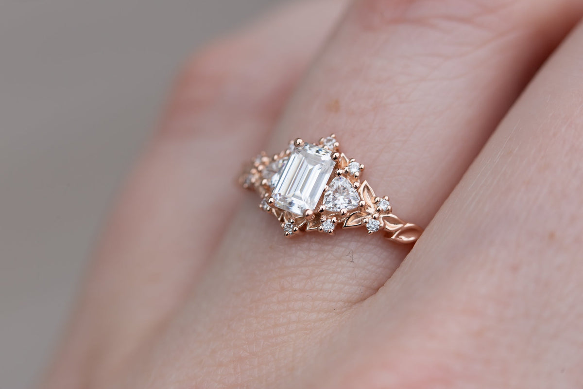 Solitaire Cathedral- 1.8 CT Cushion Lab Grown Diamond Wedding Band