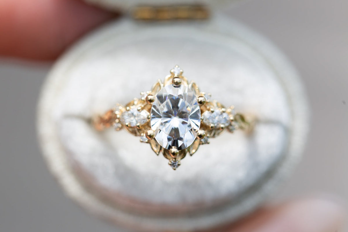 Solitaire Cathedral- 1.8 CT Cushion Lab Grown Diamond Wedding Band