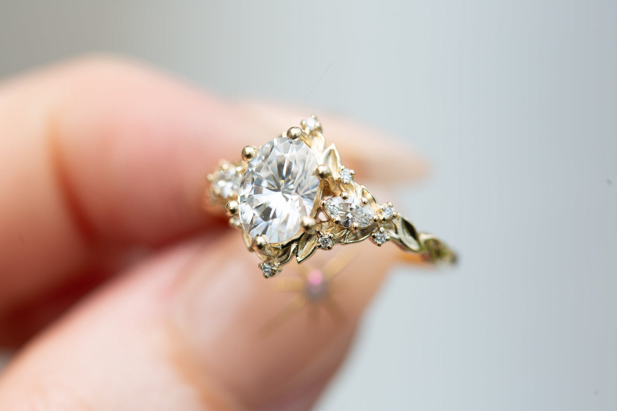 Solitaire Cathedral- 1.8 CT Cushion Lab Grown Diamond Wedding Band