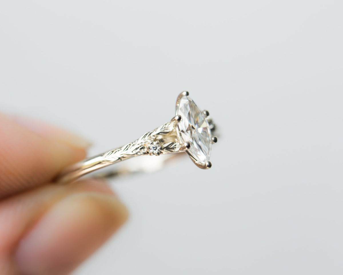 Solitaire Cathedral- 1.8 CT Cushion Lab Grown Diamond Wedding Band