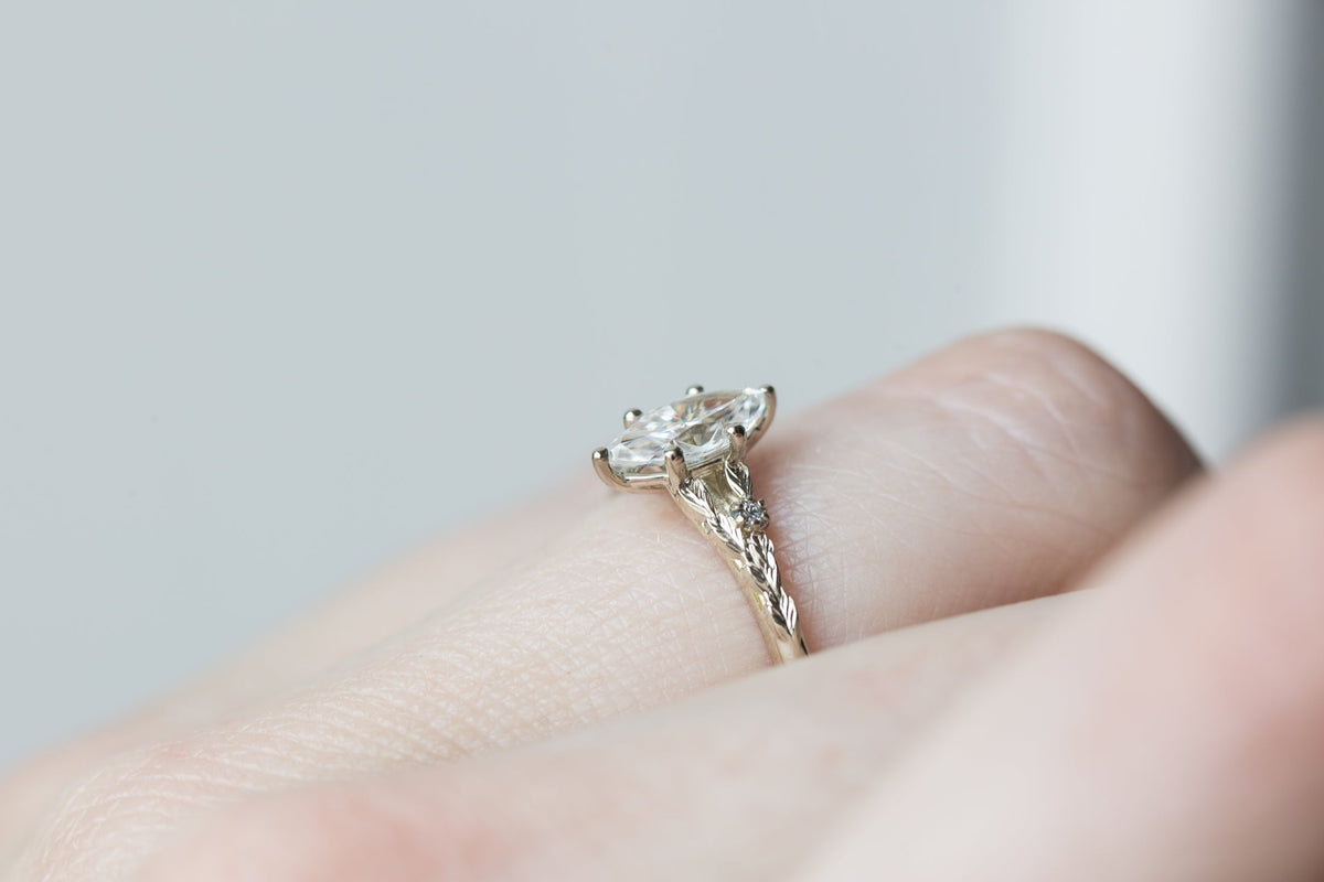 Solitaire Cathedral- 1.8 CT Cushion Lab Grown Diamond Wedding Band