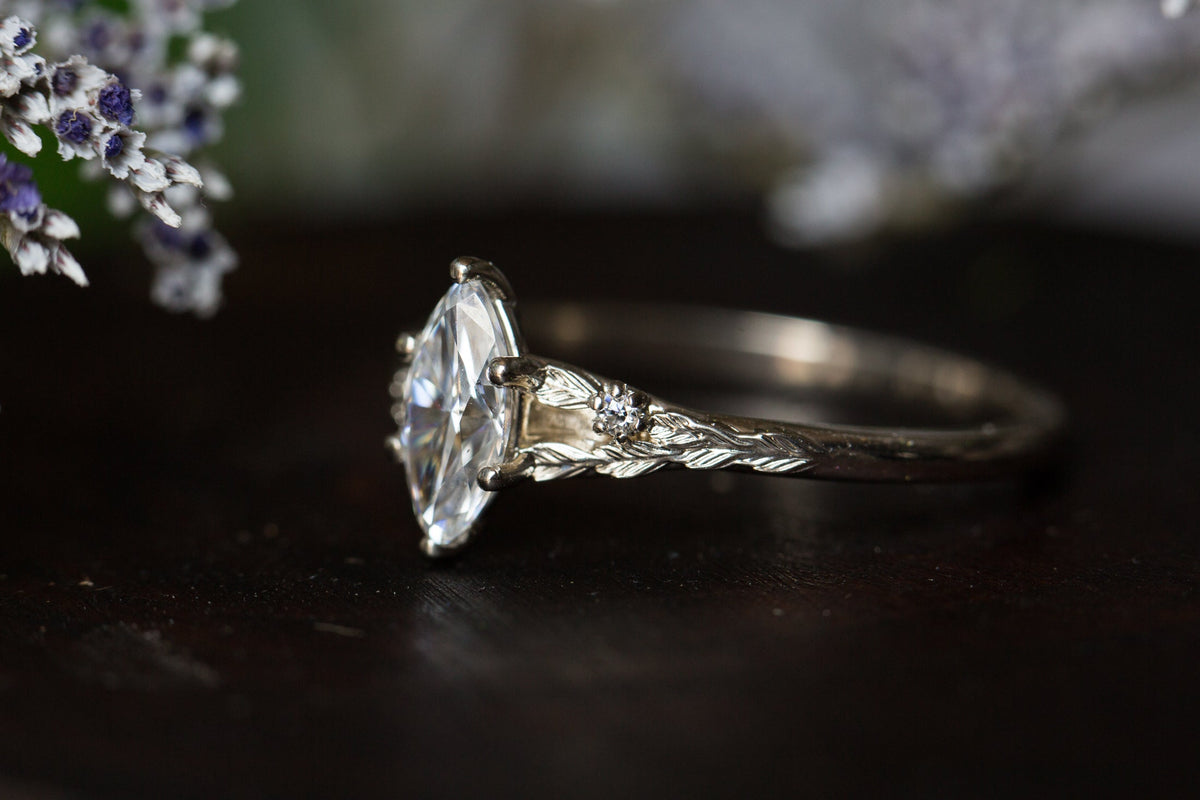 Solitaire Cathedral- 1.8 CT Cushion Lab Grown Diamond Wedding Band