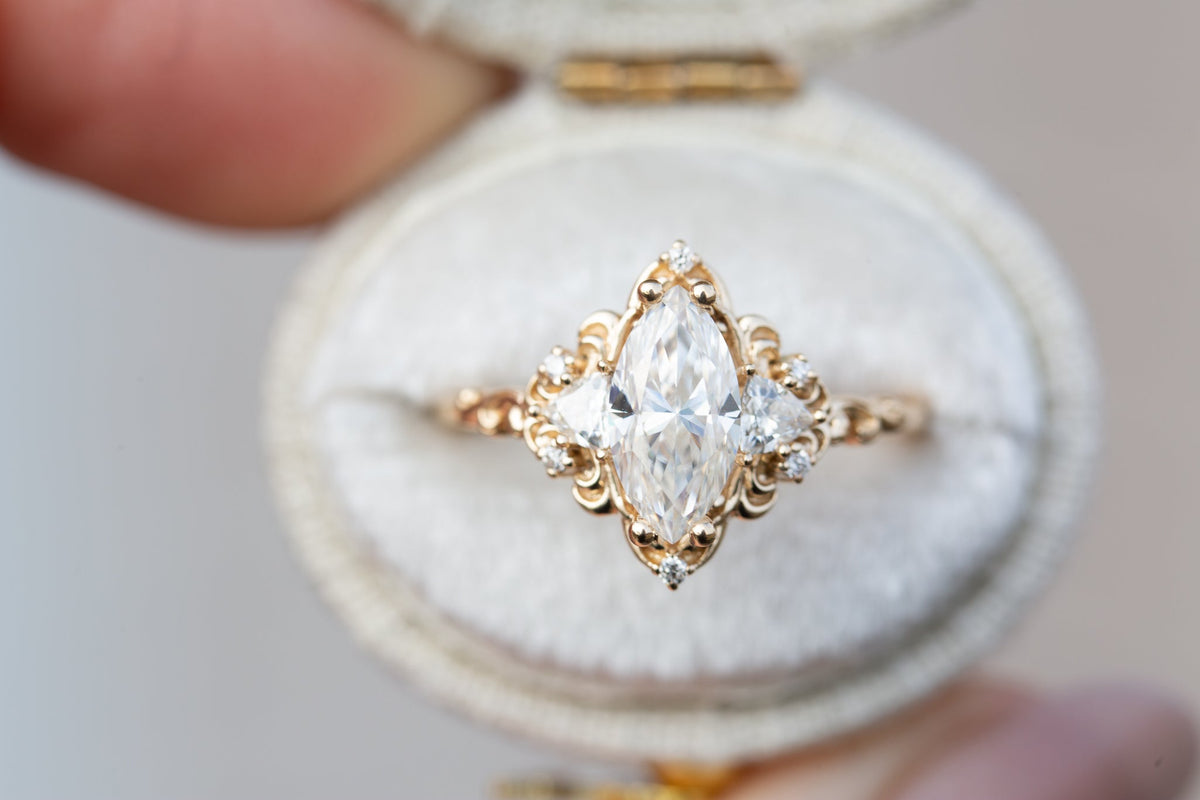 Solitaire Cathedral- 1.8 CT Cushion Lab Grown Diamond Wedding Band