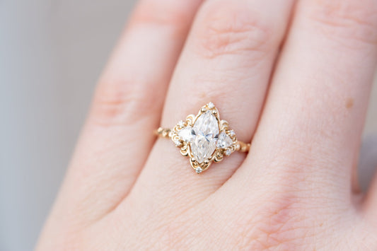 Solitaire Cathedral- 1.8 CT Cushion Lab Grown Diamond Wedding Band