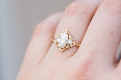 Solitaire Cathedral- 1.8 CT Cushion Lab Grown Diamond Wedding Band