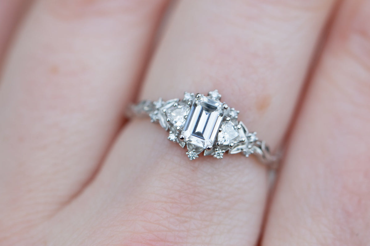 Solitaire Cathedral- 1.8 CT Cushion Lab Grown Diamond Wedding Band