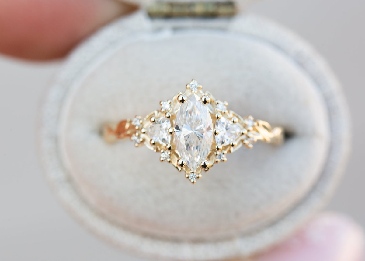 Solitaire Cathedral- 1.8 CT Cushion Lab Grown Diamond Wedding Band