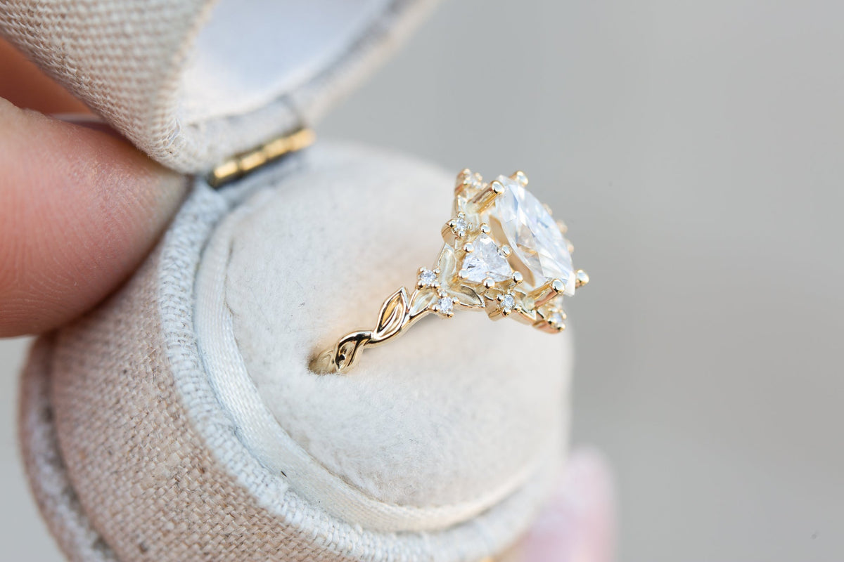 Solitaire Cathedral- 1.8 CT Cushion Lab Grown Diamond Wedding Band
