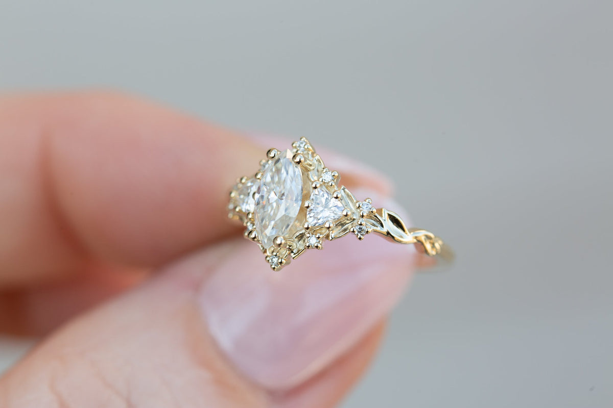 Solitaire Cathedral- 1.8 CT Cushion Lab Grown Diamond Wedding Band