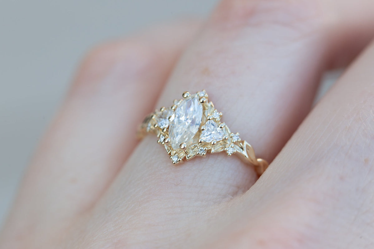 Solitaire Cathedral- 1.8 CT Cushion Lab Grown Diamond Wedding Band