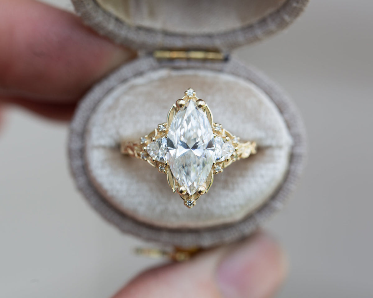 Solitaire Cathedral- 1.8 CT Cushion Lab Grown Diamond Wedding Band