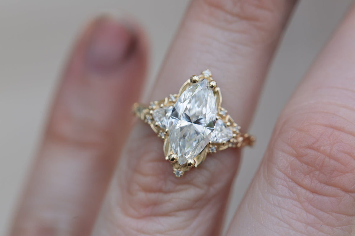 Solitaire Cathedral- 1.8 CT Cushion Lab Grown Diamond Wedding Band