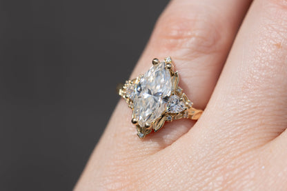 Solitaire Cathedral- 1.8 CT Cushion Lab Grown Diamond Wedding Band