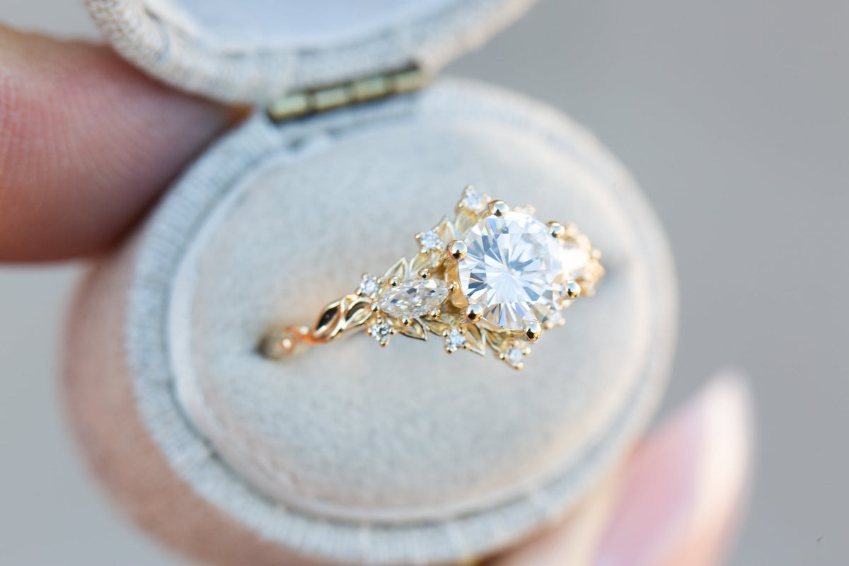 Solitaire Cathedral- 1.8 CT Cushion Lab Grown Diamond Wedding Band